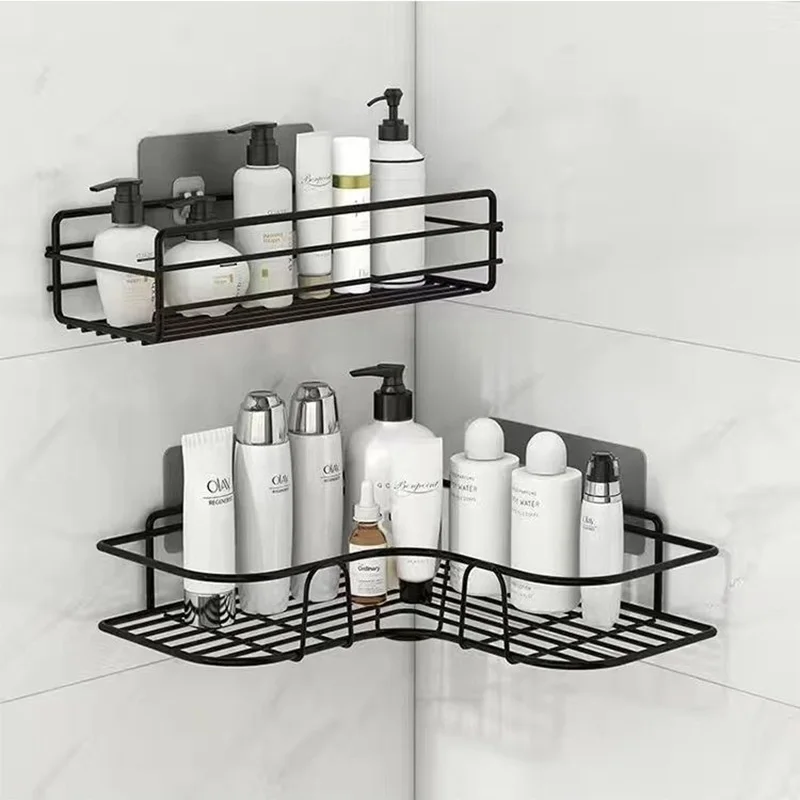 Suministros de baño, estante de pared flotante, carrito organizador de Metal, cortina de ducha para baño, organizadores de almacenamiento de cocina, cómoda