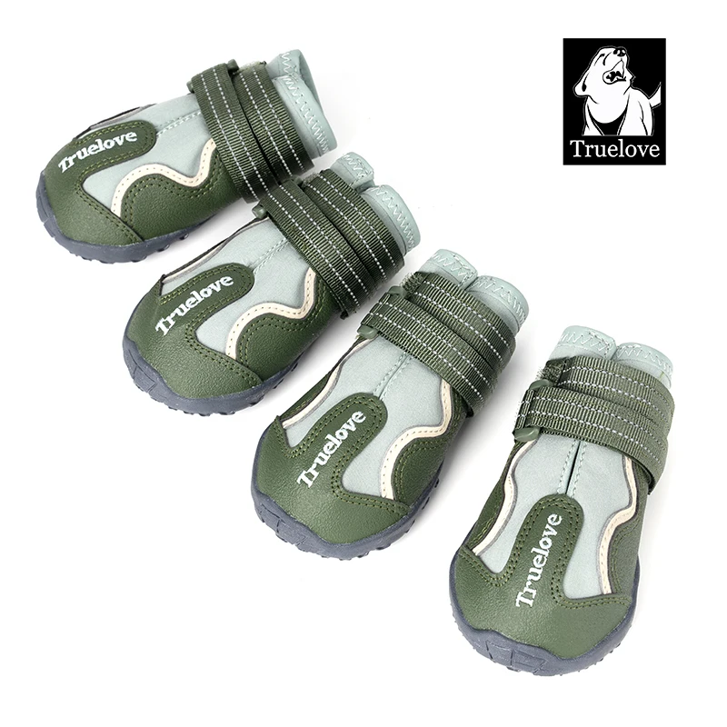 Sapatos para cães Truelove, botas para cães grandes e médios e protetores de patas para inverno, pavimento de dia nevado, à prova d'água com sola TPR TLS3963: XXL / Verde