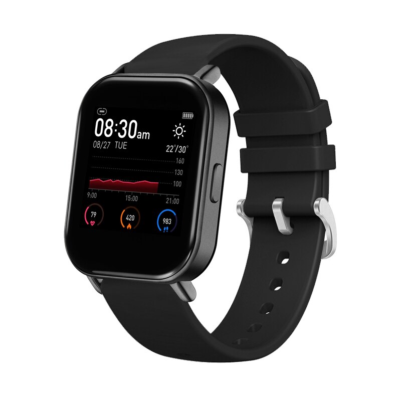 Bluetooth horloges fitness tracker lichaamstemperatuur hartslagmeter metronoom sportarmband smartwatch  r66: R66 zwarte