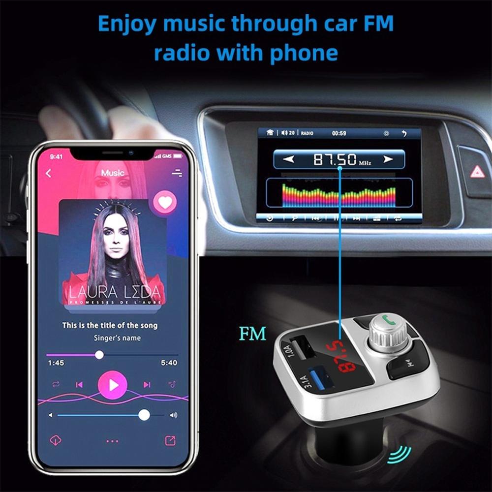 Bluetooth Handsfree Tf U Disk MP3 Speler Usb Lader Usb Lader Auto Accessoires Handsfree T25S Auto Fm-zender