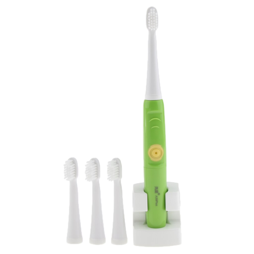 Elektrische Tandenborstel Mondverzorging Tandenborstel Met Charger Base + 3 Borstelkop Voor Kinderen Kids