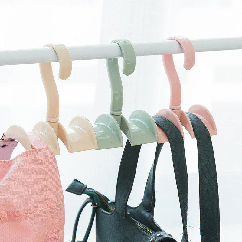 Any Angle Rotation Closet Organizer Rod Hanger Handbag Storage Purse Hanging Rack Holder Hook Bag Clothing Hanger