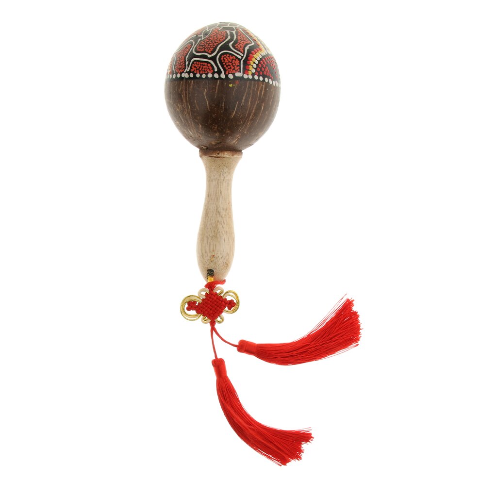 Coconut Shell Maraca Hand Shaker for Party Band KTV Performance Parts