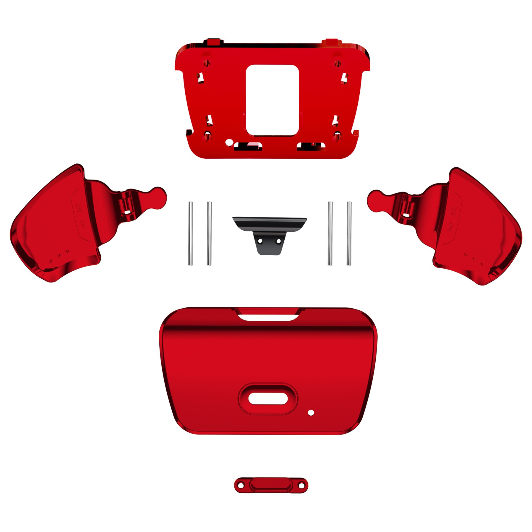 eXtremeRate Replacement Redesigned K1 K2 Back Button for PS5 RISE Remap Kit - Controller &amp; RISE Remap Board NOT Included: Chrome Red