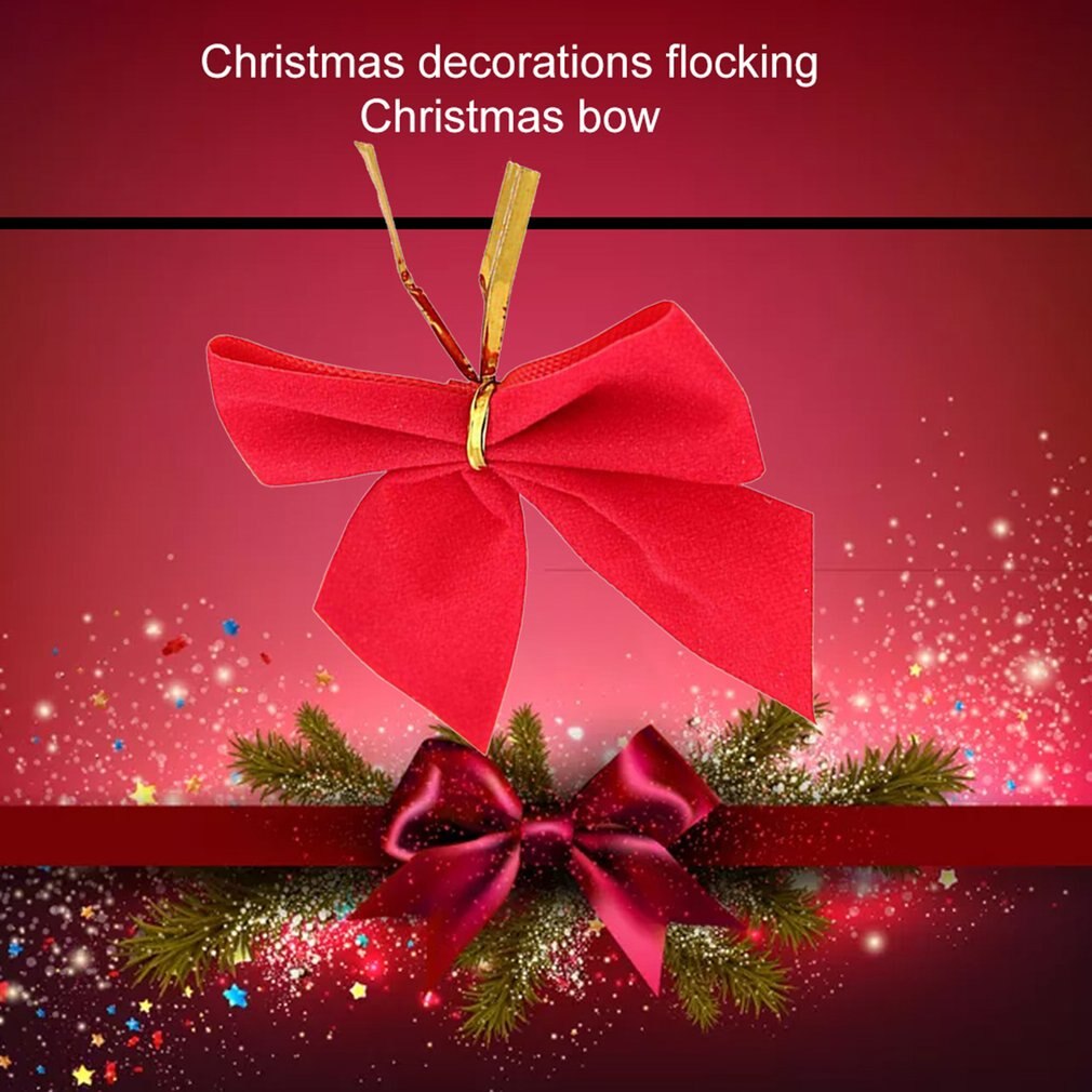 Grote 12 stuks/partij kerstboom goud zilver rood kleuren kerst huis feest decoratie jaar strik kerst strikken