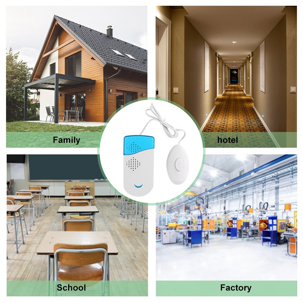 Wired Chime Doorbell Alarm Home Office School Welcome Door Bell Home Security Access Control System Battery Powered Doorbells