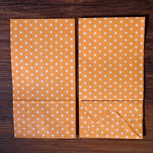 8pcs Paper Envelope For Postcard Kids Paper Bag Small Craft Envelopes School Materials Colorful Dots Envelope: orange
