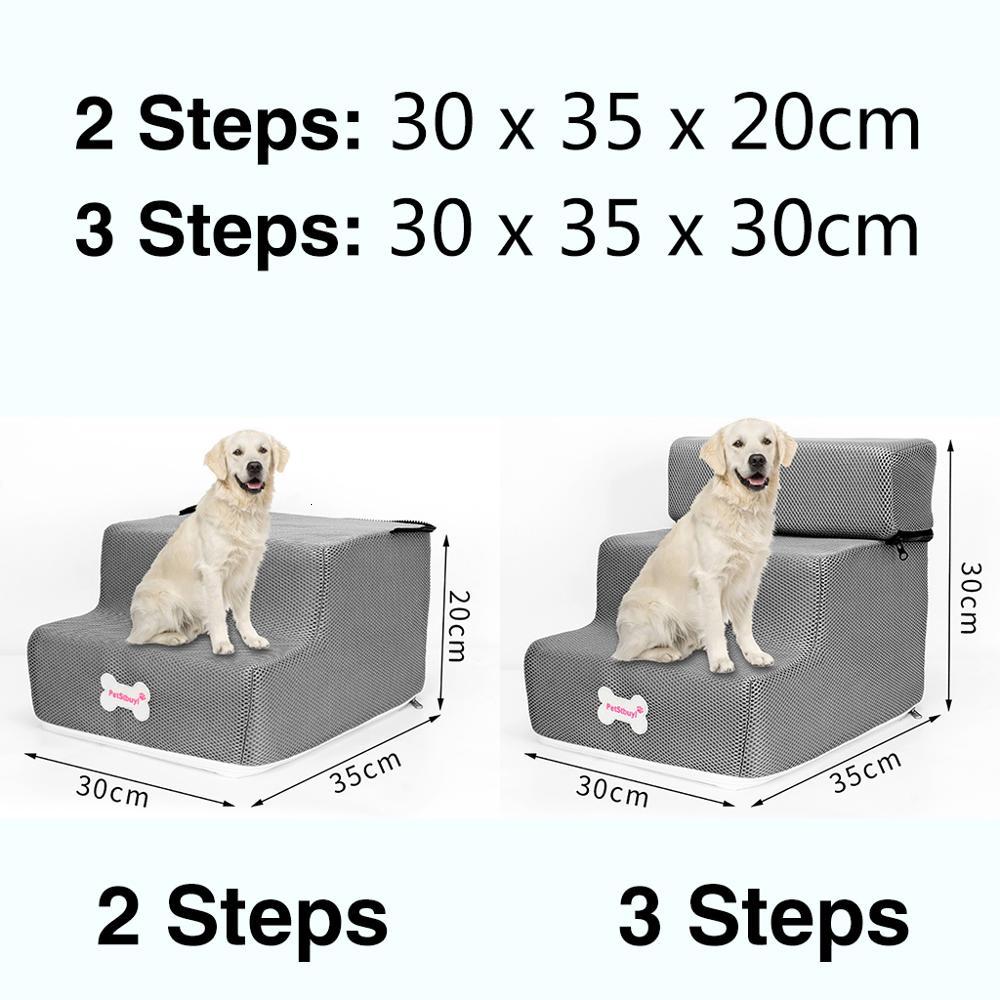 Huisdier Bed Trappen Huisdier Trappen 2/3 Ladder Hond Huis Puppy Cat Bed Stappen Mesh Opvouwbare Afneembare Pet Bed Kat Hond ramp Puppy Benodigdheden: F / 3Steps