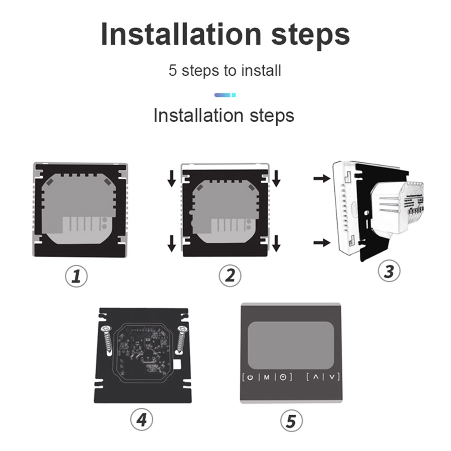 Smart Touchscreen Thermostat for Home Programmable Electric Water Heating System Thermoregulator 85-250V Temperature Controller