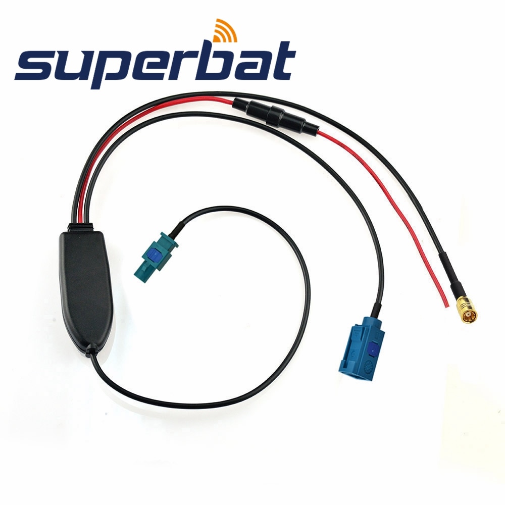 Superbat FM/AM zu DAB/FM/AM Auto Radio Antenne Konverter/Splitter/Verstärker SMB Fakra Z Anschlüsse für JVC Blaupunkt Pionner TUPFEN