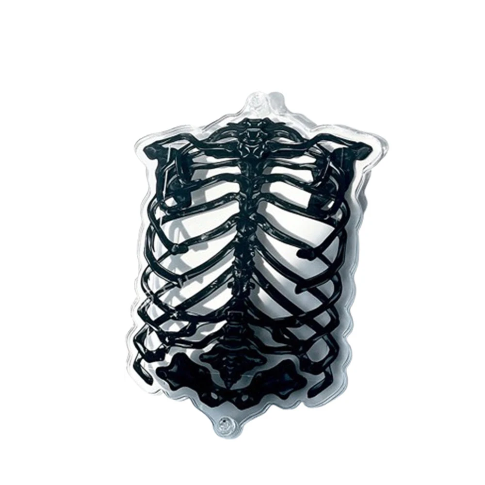 Mini marco de fotos de 3 pulgadas, 5,5x8,5 cm, tarjeta gótica, marco de exhibición acrílico Gumei, marco de fotos de esqueleto de calavera, puede acomodar el tamaño de la foto