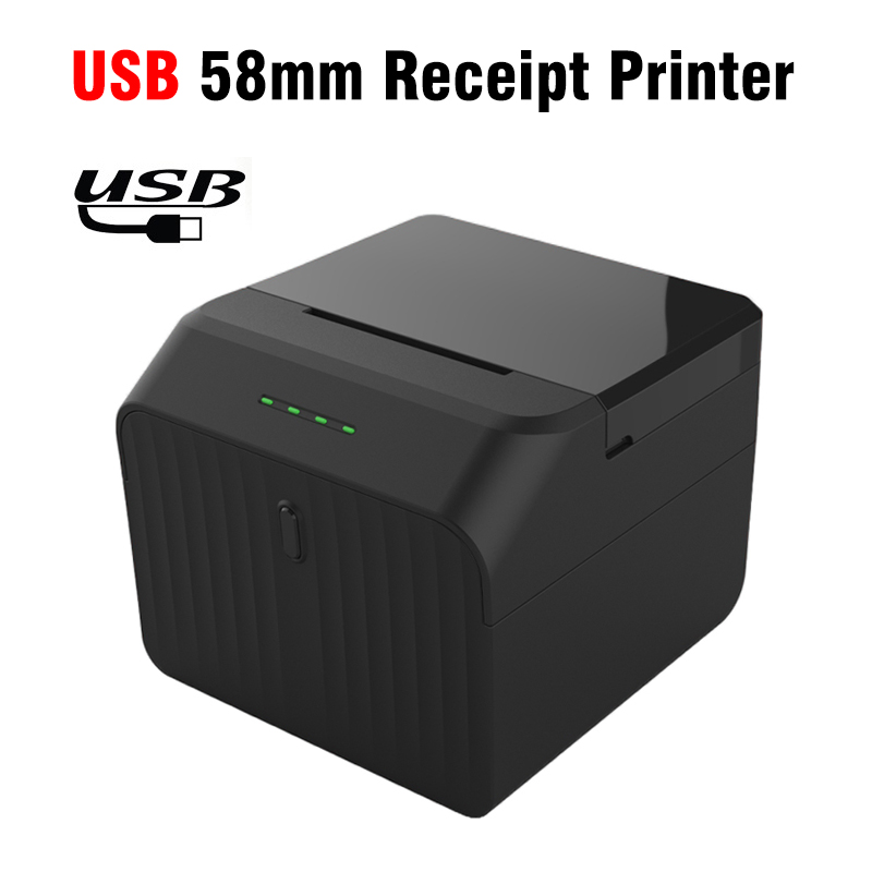 58Mm 2 Inch Thermische Bonprinter Label Sticker Maker Barcode Pos Machine Facturering Tickect Printers Met Usb Bluetooth: USB Receipt / uk plug
