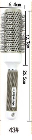 5 størrelse keramisk jern rund kam hårbørste hårdressing børster høytemperaturbestandig krøll hårstyling verktøy: 43mm