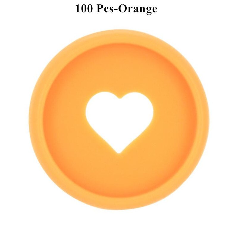 50/100 sztuk stałe pierścień z sercem spoiwa do notebooków 28mm Diy luźny segregator do scrapbookingu Planner dyski A20-S18: 100 Pcs-Orange