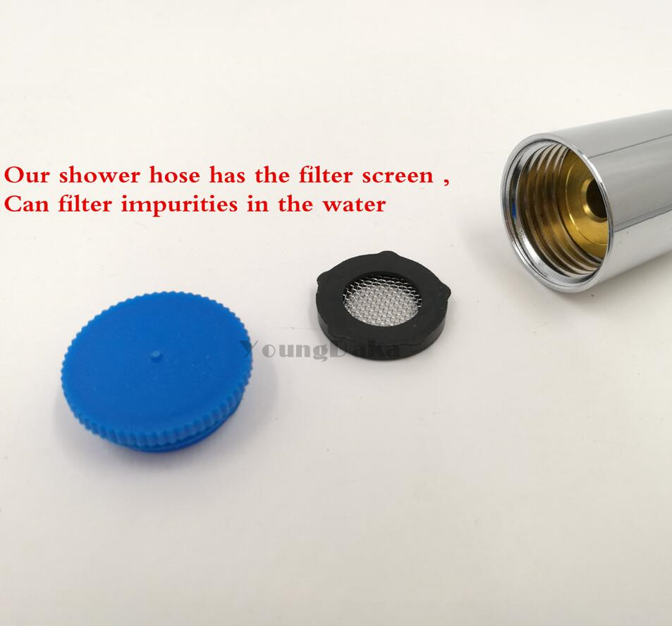 1.5m g1/2 "pvc dårlig dusj eksplosjonssikker rørleggerledning. anti-vri måke / sølv / blå / rosa / grønn fleksible dusjhode slanger
