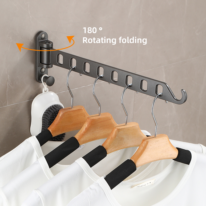 Opvouwbaar Kledingrek Droogkleding Hanger Wand Gemonteerd Droogrek Aluminium Kleding Organisatie Wb3028