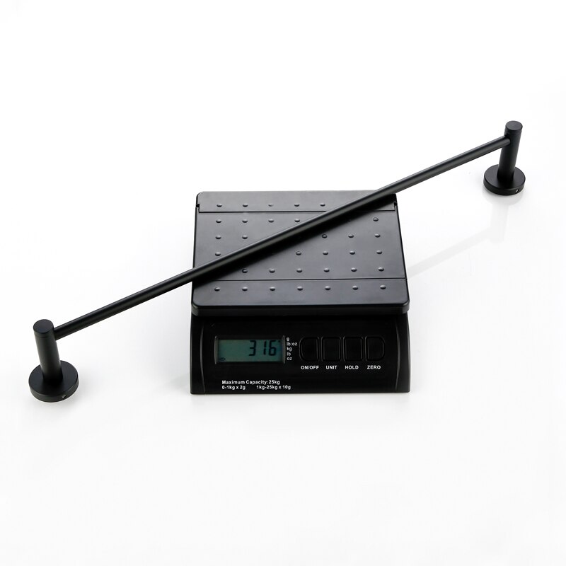 Matt Black Solid Brass Single Towel Bar Holder Folding Arm Space Saving