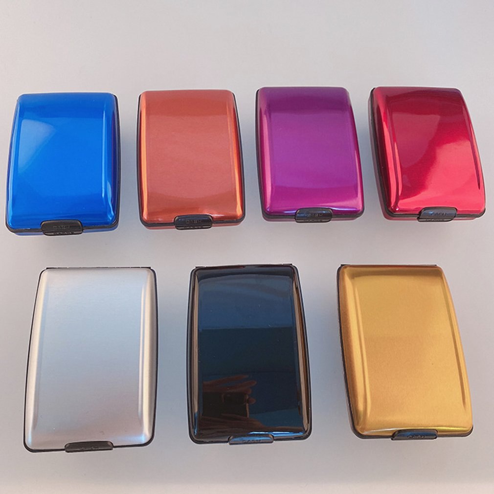 Simple Style RFID Multifunctional Light and Strong Aluminum Security Wallet RFID Non-scan Metal Wallet