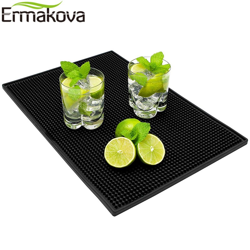 ERMAKOVA Bar Matte Gummi Bar Service Matte Heavy Duty Kaffee Bar Matte Spill Matte Gummi für Zähler-Top Home bar Dekoration