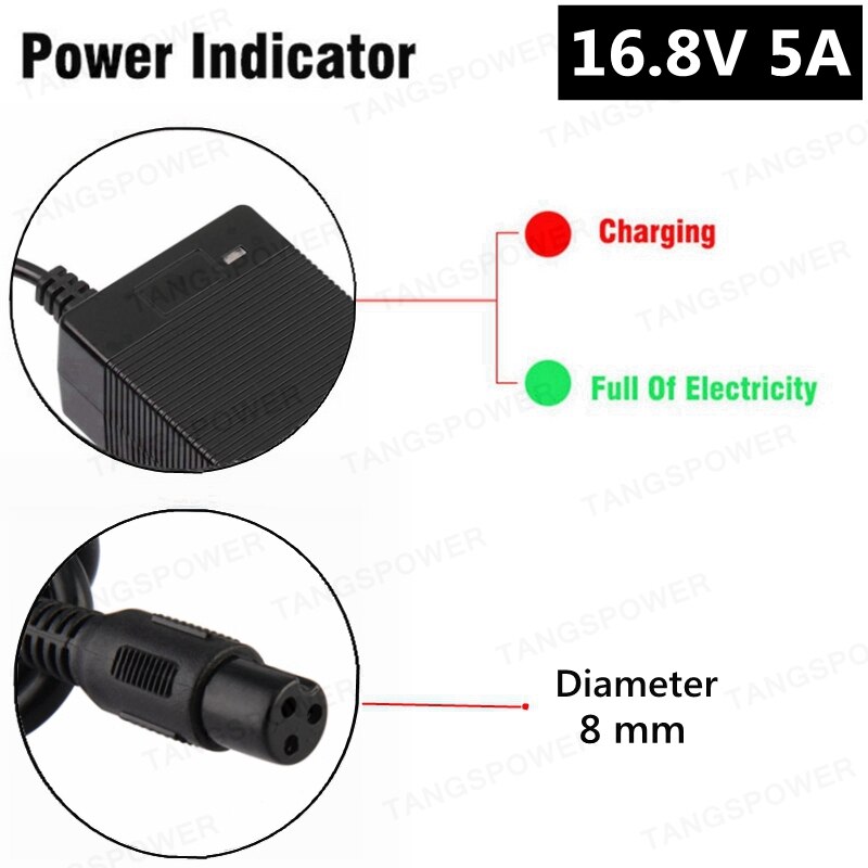 Chargeur 16.8v batterie 5a 4s batteries li 14.8v 4 série 14.4v: 3p gx12 / Ue