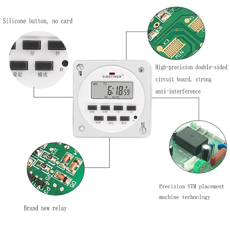 Automatic LCD Digital Electric Garden Water Timer 12V-220V Programmable Relay Control Watering Timer Irrigation Controll System