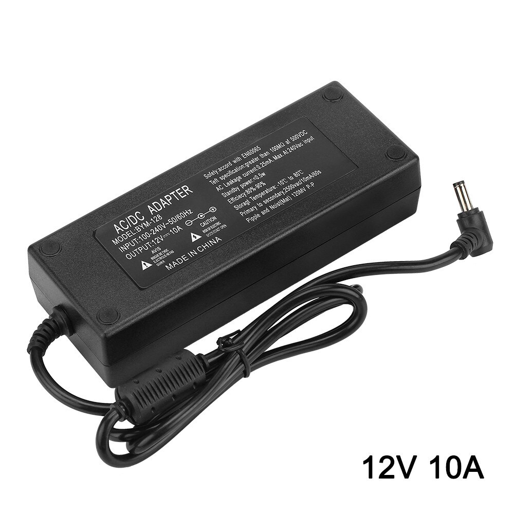 120W DC 12V 10A Power Supply EU/US/UK/AU Plug Adapter AC110-220V to DC12V Transformer Charge for Led Strip CCTV System