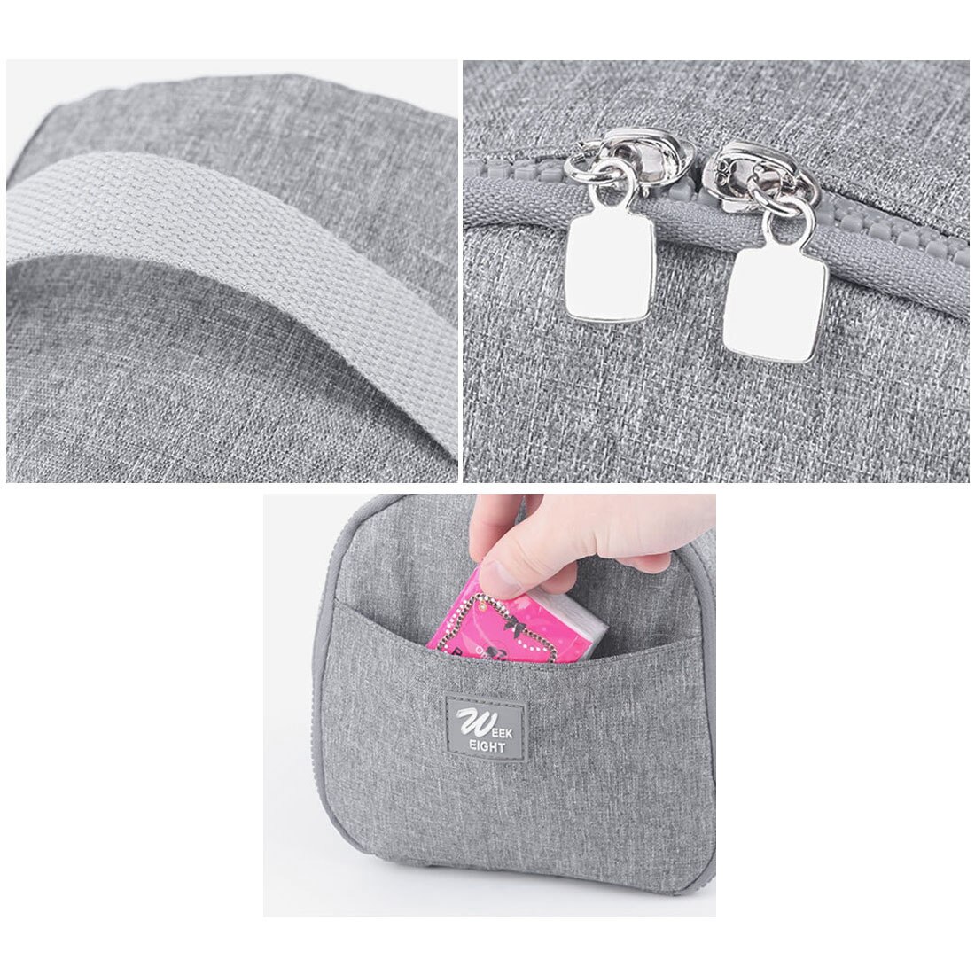 Verse Koeler Zakken Waterdichte Nylon Rits Thermische Oxford Lunch Tassen Voor Vrouwen Handige Lunchbox Tote Voedsel Zakken