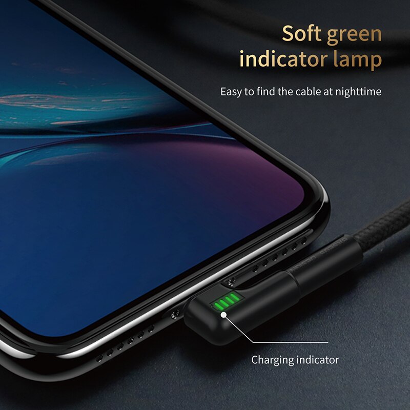 Baseus USB Kabel Für iphone 12 11 Profi max 2,4 EINE Schnelle Ladung Ladegerät Kabel Für iphone USB Draht Kabel praktisch Kabel