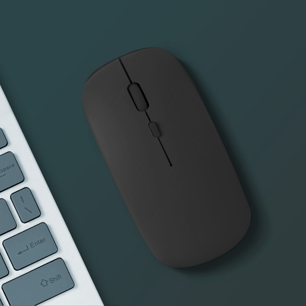 GUUGEI Wireless Bluetooth Mouse Mute Mouse For Laptop Computer PC Mini Ultra-Thin Single-Mode Battery Silent Gaming Mouse Mice: Black Bluetooth mous