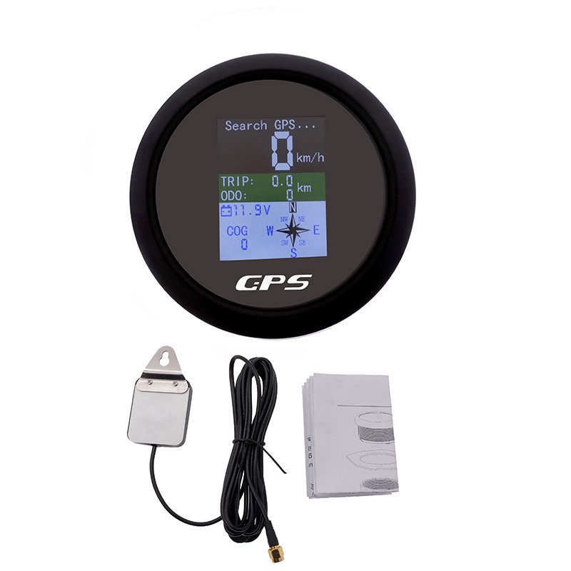 85mm GPS Tachometer Kilometerzähler Einstellbare Reise ODO COG Voltmeter TFT Bildschirm Geschwindigkeit Messgeräte Für Motor Yacht Boot Auto Außenbordmotor