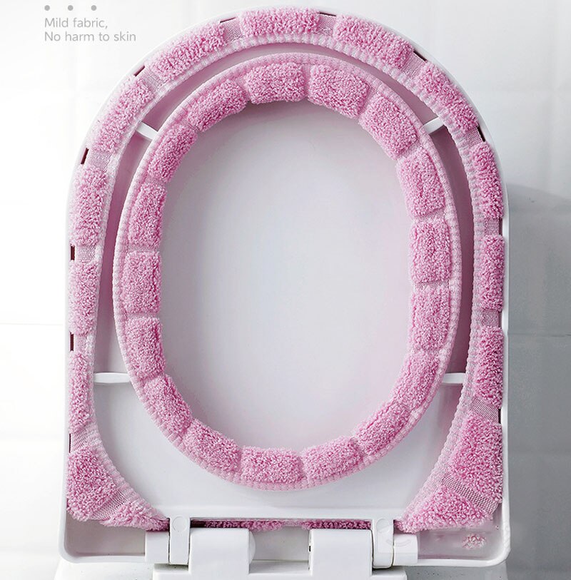 Thickened toilet seat cushion soft and soft acrylic washable cushion household decorative toilet cushion cushion seat cover toil