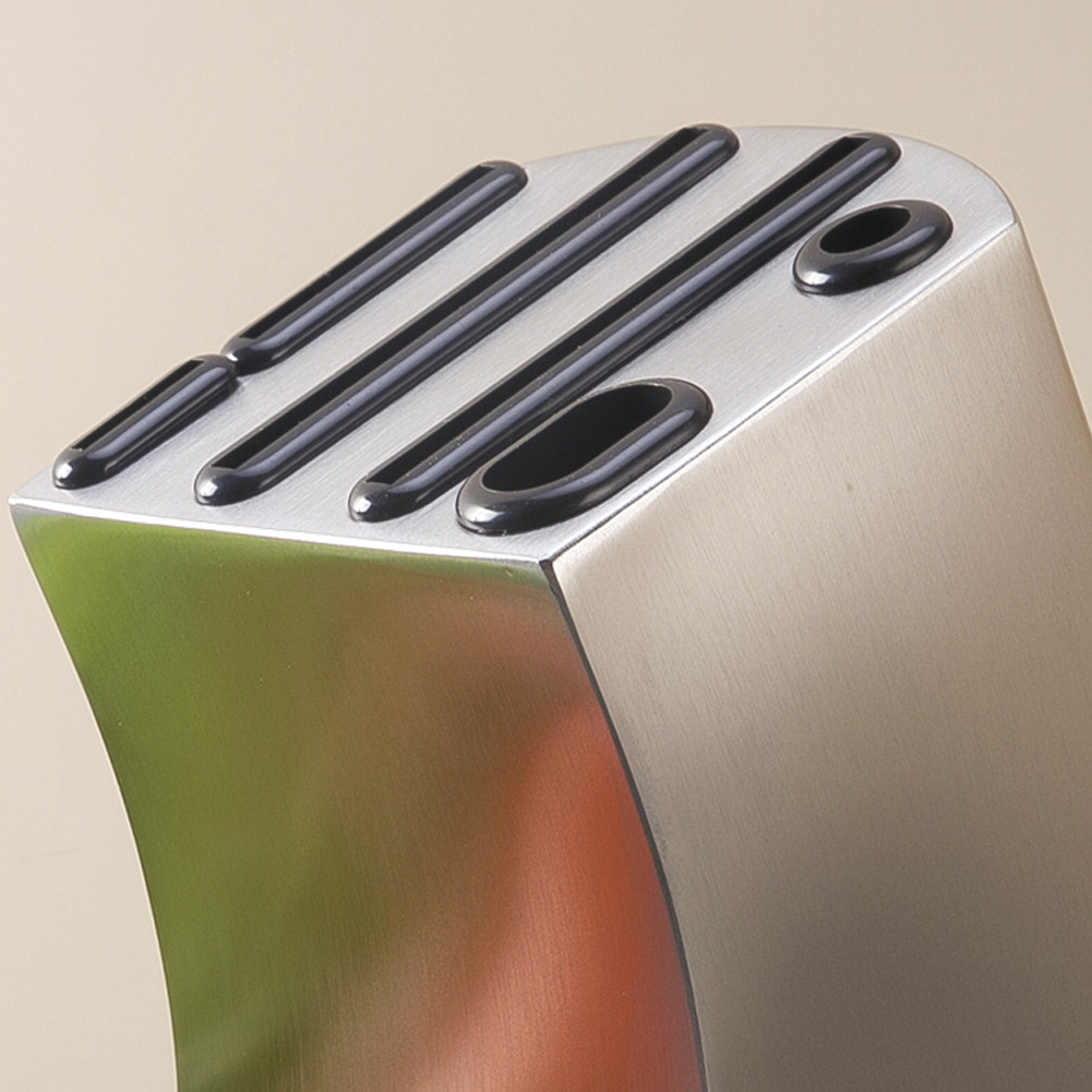 Rustfrit stål køkkenværktøj knivholder multifunktionelt bordservice tilbehør opbevaring holdbar hylde knivholder vegetabilsk