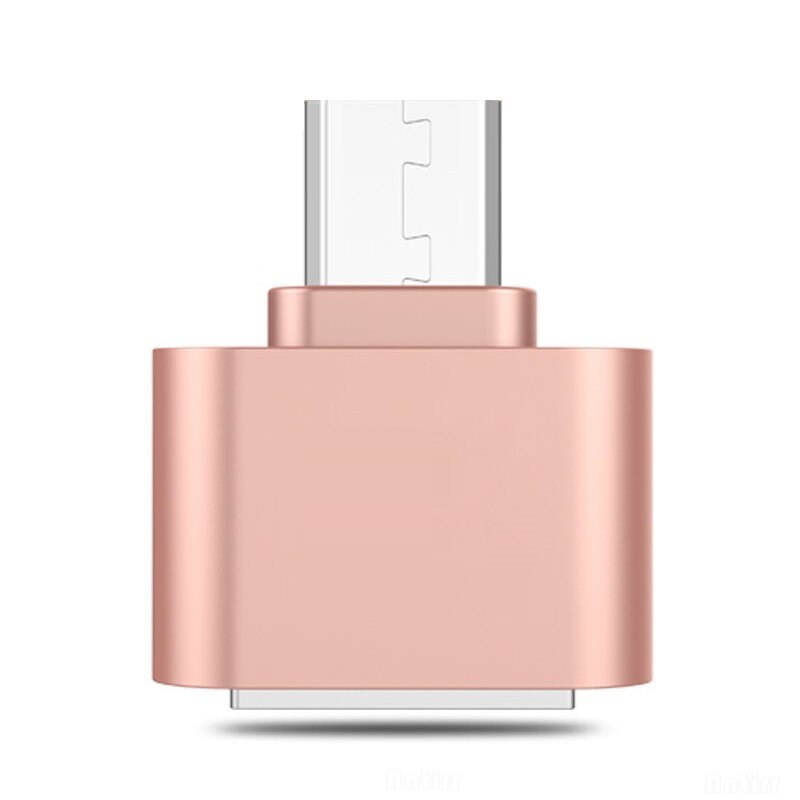 Antirr Micro USB to USB Mini OTG Adapter Camera MP3 Converter OTG Cable For Samsung Xiaomi HTC Sony LG Android Microusb OTG: Rose gold