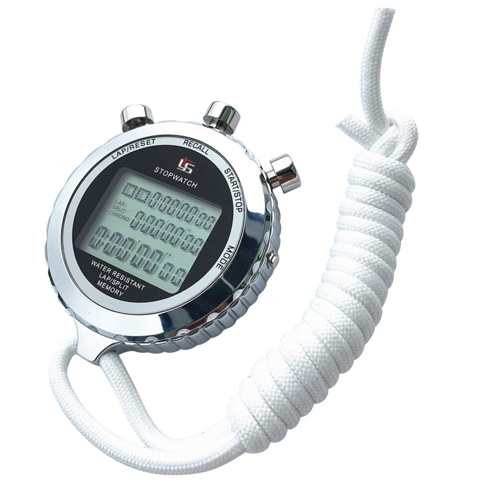 1PC Handheld Electronic Stainless Steel Digital Timer Stopwatch for Athletes: Assorted Color 1