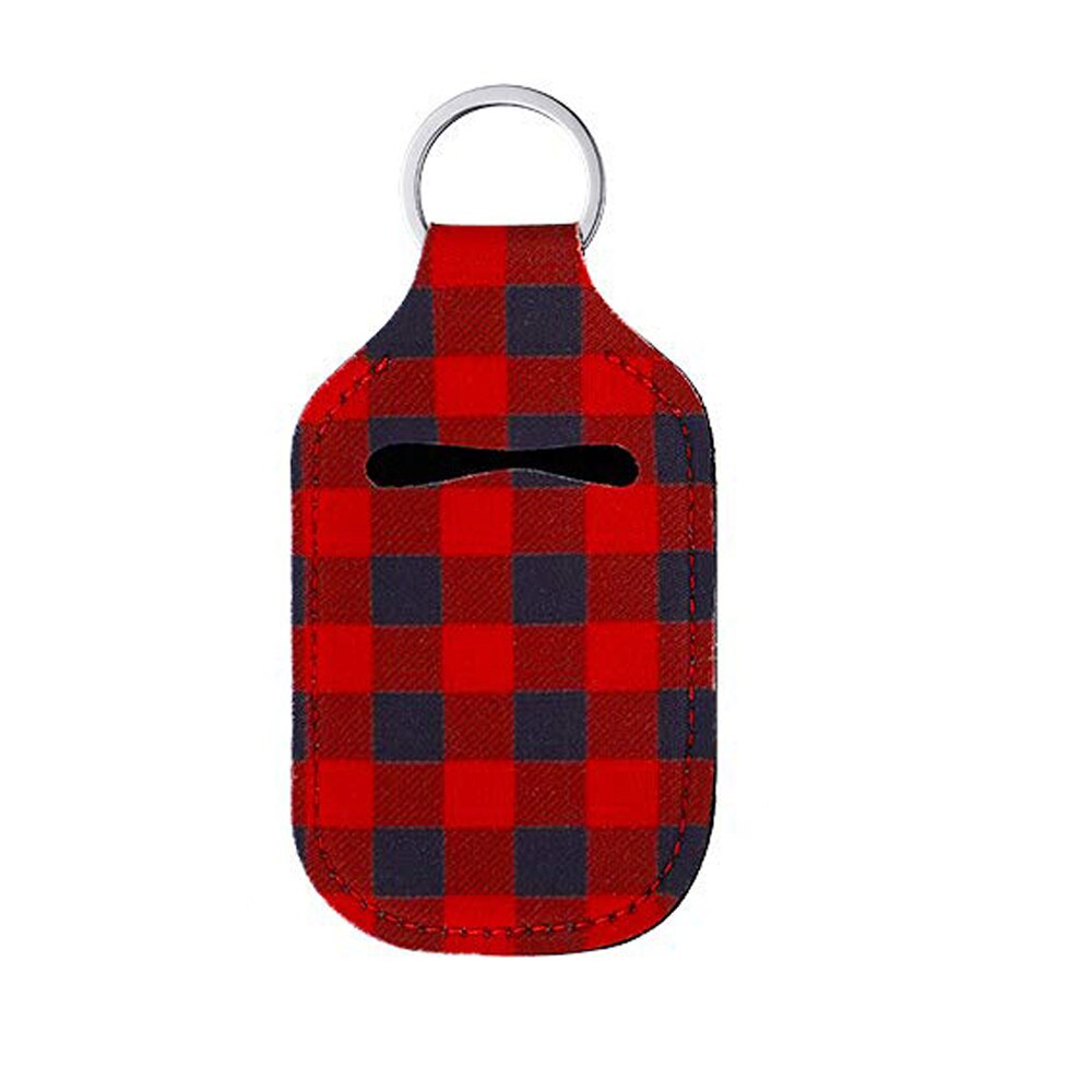 1PC Travel Neoprene Sanitizer Bottle Holder Bags with Keychain Key Rings Hand Soap Bottle Holder Cover Reusable for 30ml Bottles: XS16