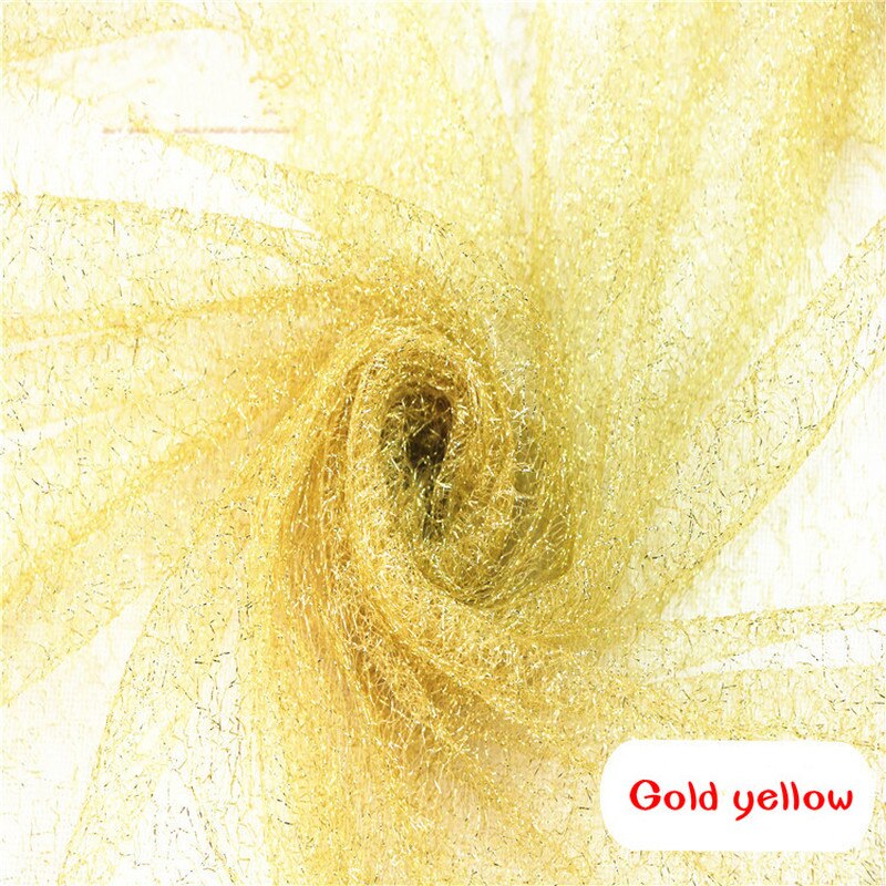 Sølv stof / mesh silke kaos kaos guld mesh stof / materiale rodet net net gaze / bryllup gaze stof / garn dekoration: Guld