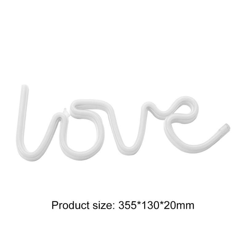 Romantic LOVE Letters LED Night Light USB Charging Home Decor Neon Lamp USB Charging battery box lamp Home led night lamp