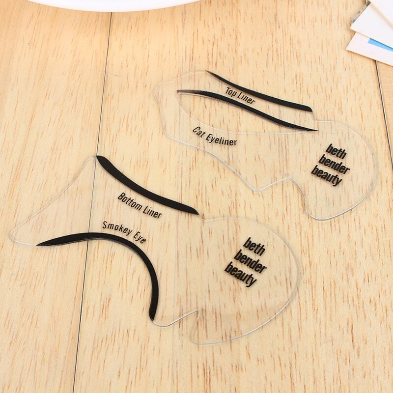 2pc Eyeliner Eye Shadow Stencils Winged Eye Liner Pencil Eyeshadow Models Template Shaping Guide Stencil Eyes Make up Aid Tools