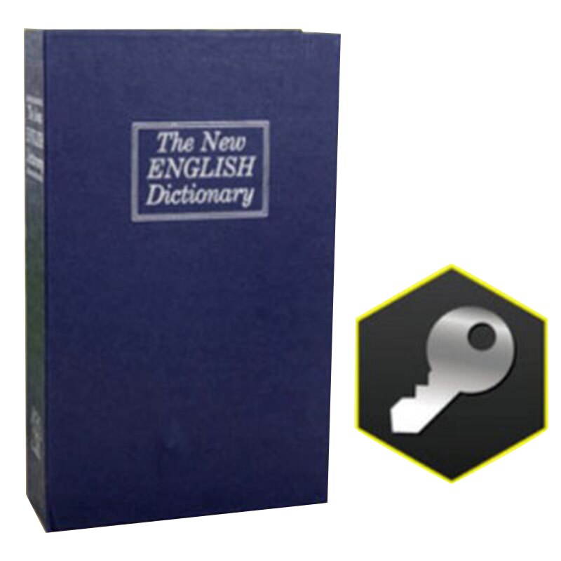 Secret Book Safe Box Simulation Book Storage Box with Lock Bedroom Home Use @M23: Blue Key S