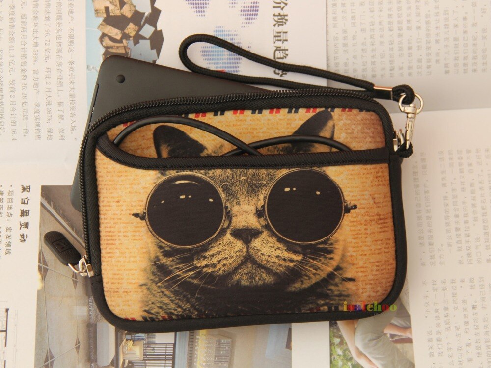 2.5" 2.5 inch Cat Soft External Hard Drive Disk bag case Protector for HDD/Phone/Camera/Mp5 Portable carrying pouch box #S