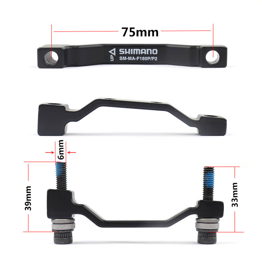 SHIMANO Originele Schijfrem Adapter PM EEN Pijler Schijfrem Beugel Voor 180mm 203mm Rotor RT86 RT81 RT56 F180P/P2 F203P/PM