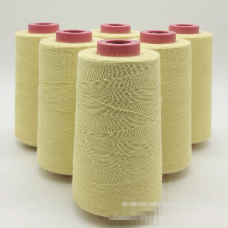 Hilo de coser retardante de llama resistente al corte de fibra 1414 Kevlar alta temperatura (560 grados) línea de fuego al por mayor 100 g/pc