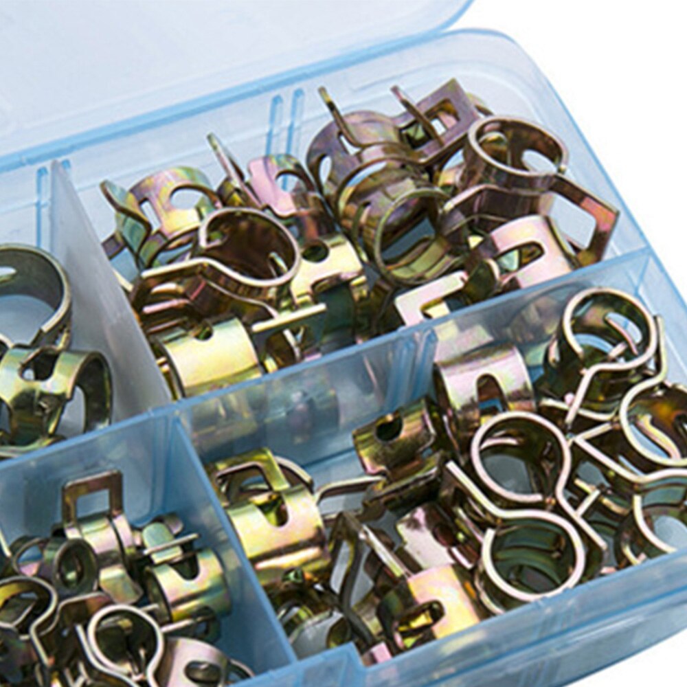 10Pcs 6-15mm Spring Band Type Fuel Vacuum Hose Silicone Pipe Tube Clamp Clip