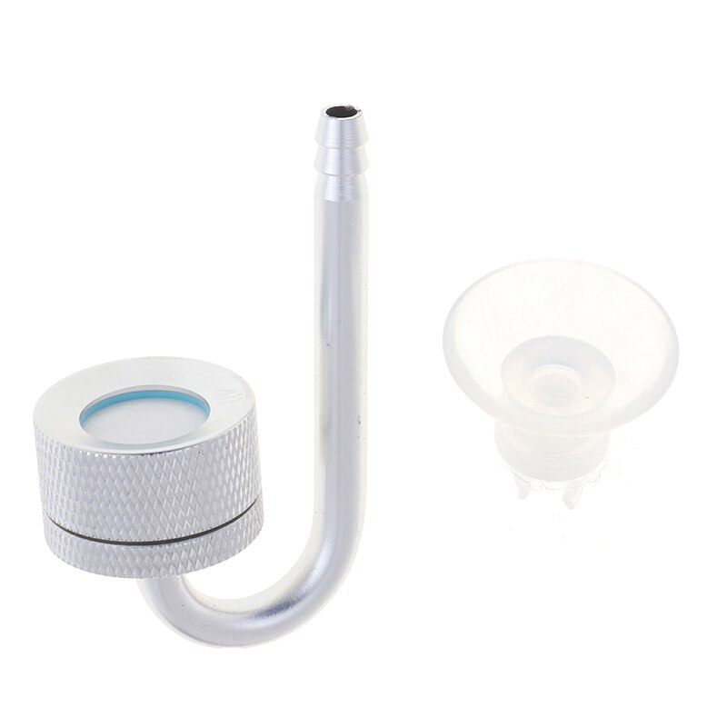 Aquarium CO2 Atomizer System Diffuser Fish Tank Aquatic Water Plant Carbon 1pc: silvery
