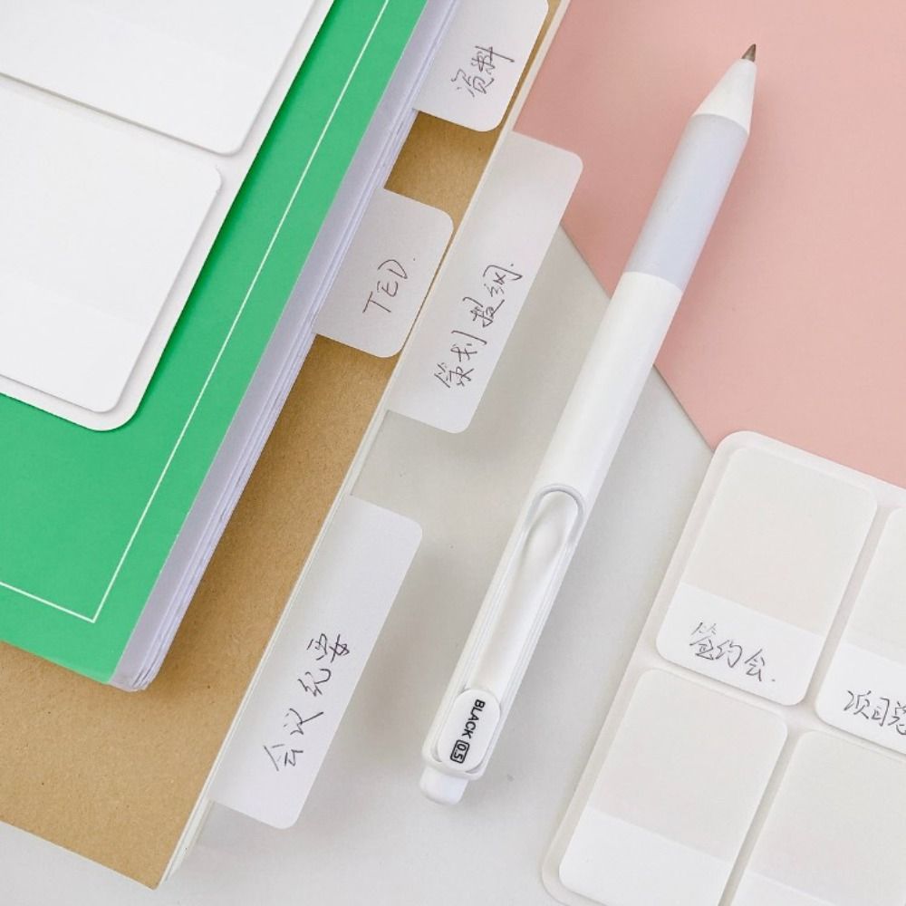 Self Adhesive Planning White Sticky Notes Bookmark Reading Index Tabs Stickers Label Flags Tabs Index Memo Pads Office