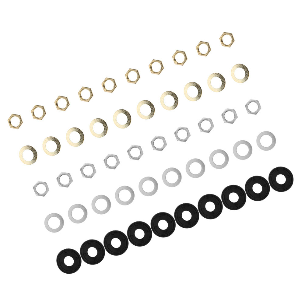 20 Sets Assembly Parts Precision Quartz Wall Clock Mechanism Repair Nuts Washers High Elasticity Rubber Rings Antiaging
