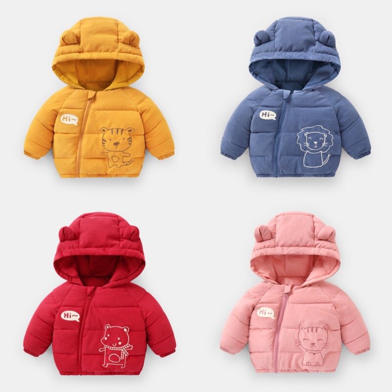 Baby Katoenen Jas Winter Kleding 6 Maand Gewatteerde Jas Top Te Houden Warm Jongens En Meisjes 1-3 Jaar oud Hooded Rits Dier Kleren