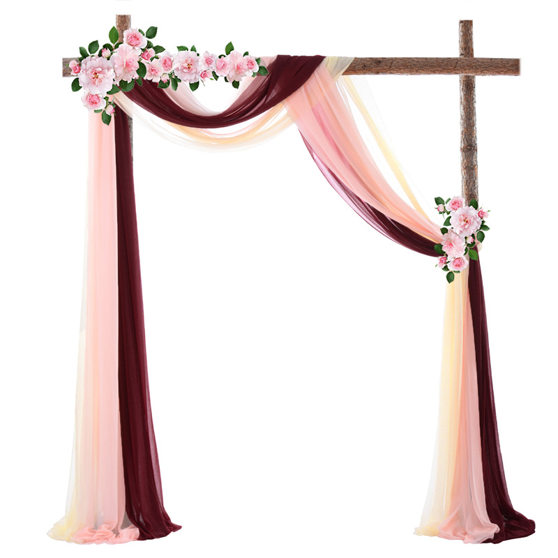 Bruiloft Boog Drape 29 "Breed 6.0 Yards Chiffon Stof Draperen Gordijn Draperie Ceremonie Receptie Swag