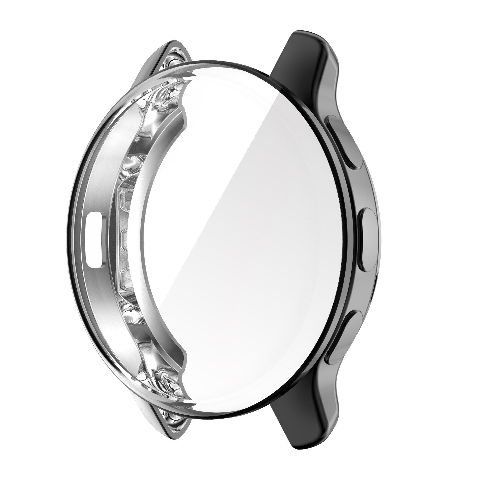 Protective Case For Garmin Venu 2 Plus Screen Protector For Garmin Venu2 Plus 43mm Full Cover Shell TPU Frame Bumper Accessories: black