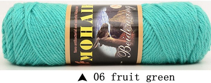 100g / ball mohair ull heklegarn for håndstrikking myk genser lue skjerf kashmirtråd laine a tricoter visan: 06